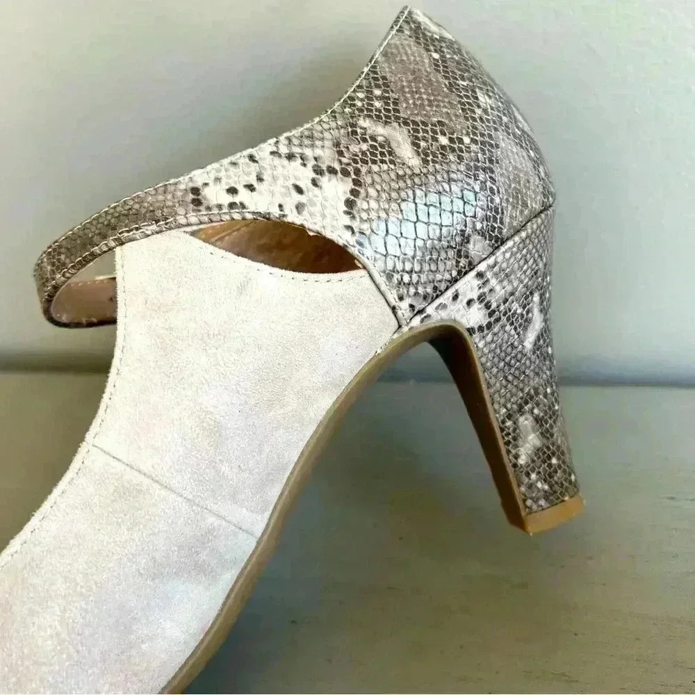 Giani Bernini Velmah Heels10 Tan Snake Print Memory Foam Neutral Dressy Pumps